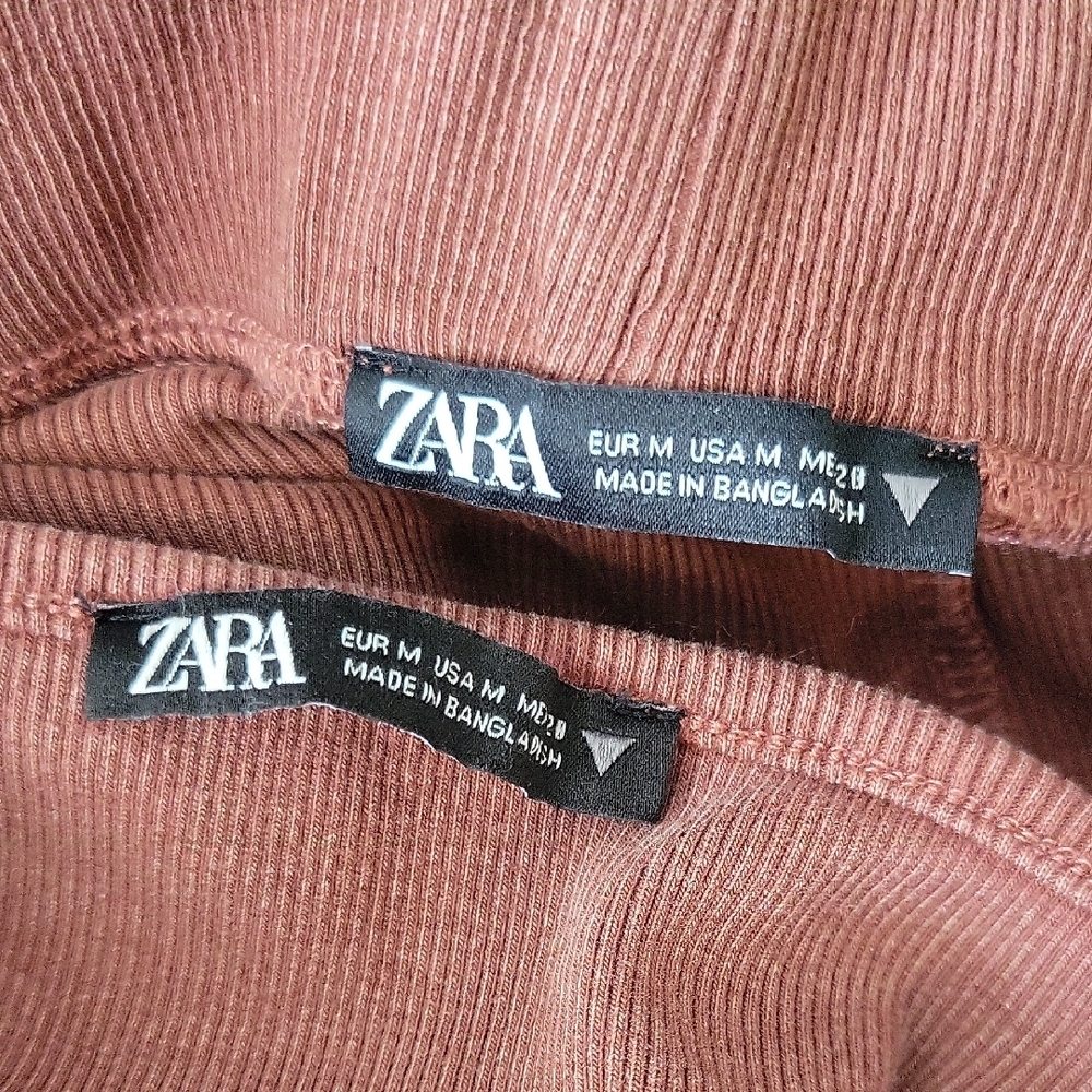 Zara Chocolate Brown Ribbed Set - Picture 4 of 4